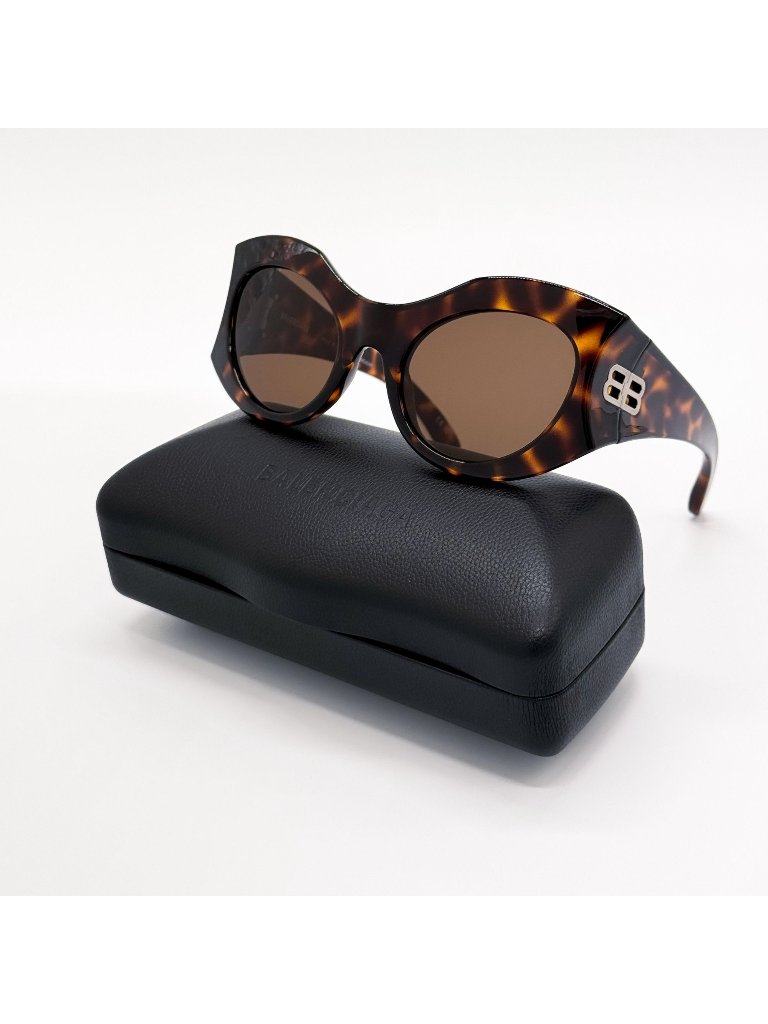 New Balenciaga Bb0256s 002 Sunglasses Brown Butterfly Women Eyewear Balenciaga